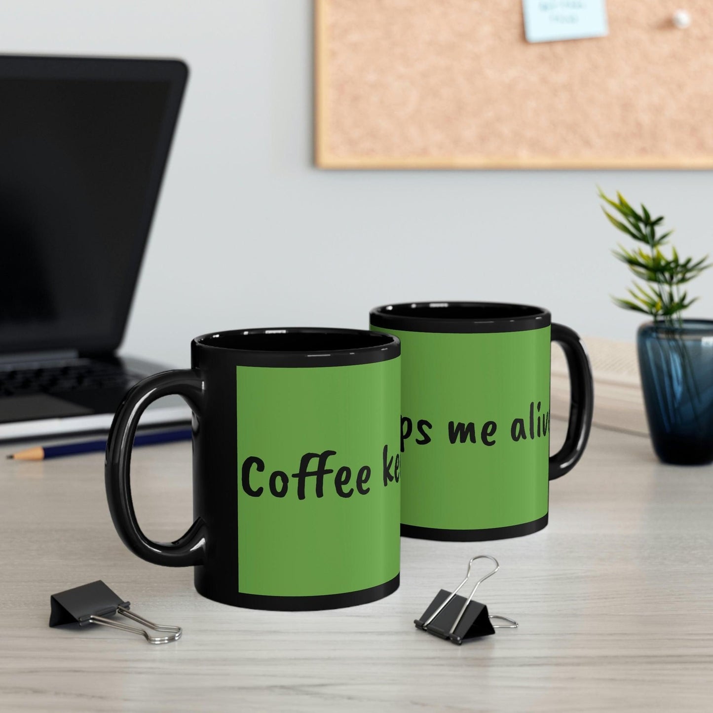 Coffee keeps me alive ! Mug (USA) - e-mandi