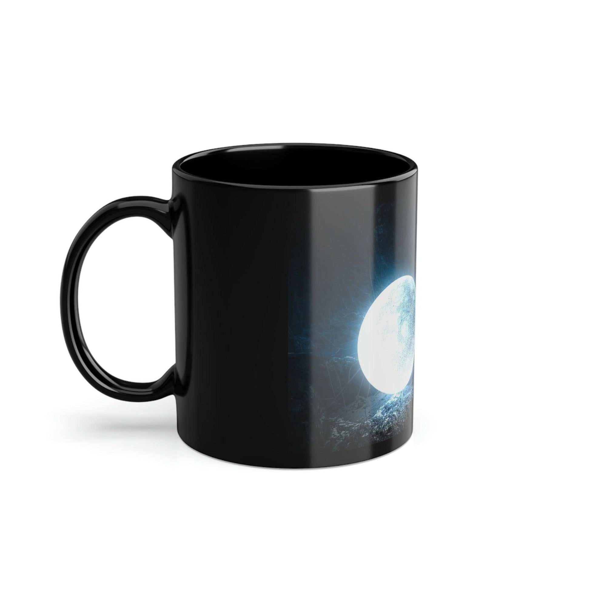 Black Coffee Cup, 11oz - Full Moon Night - (UK/Ireland) - e-mandi