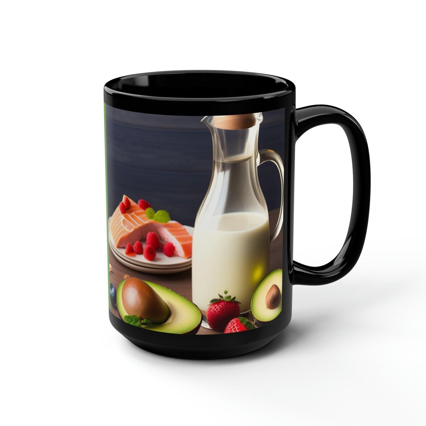 Healthy Food Obsession Black Mug, 15oz ( UK/Ireland) - e-mandi